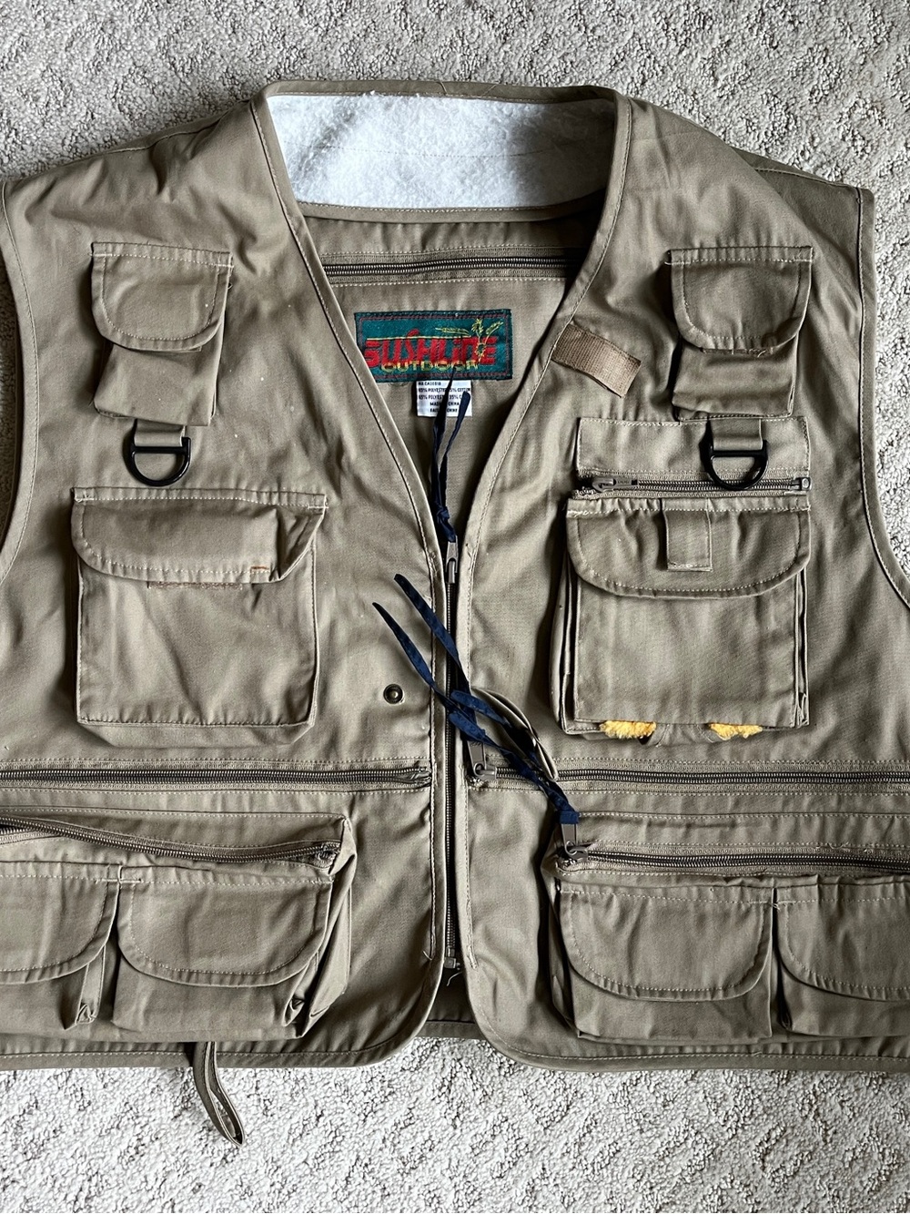 Men's Bushline Multi-Pocket Outdoor Utility Vest by - Khaki